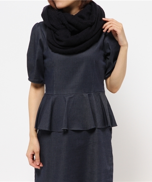 destin（デスティン）の「【DESTIN/デスティン】ソリッドスヌード（ストール/ショール・レディース・チャコールグレー/カーキ/ネイビー・FREE）」の6枚目の写真