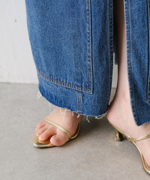 COLLAGE GALLARDAGALANTE（コラージュガリャルダガランテ）の「Q.anos/カーペンターデニムワンピース（ワンピース・レディース・ブルー/ブラック・FREE）」の17枚目の写真