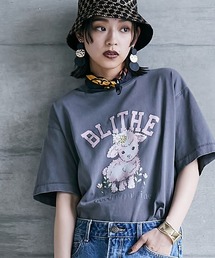 GEVS. | 大きいサイズ 綿100％ピグメント染グラフィックプリントTシャツ GEVS.(Tシャツ/カットソー)