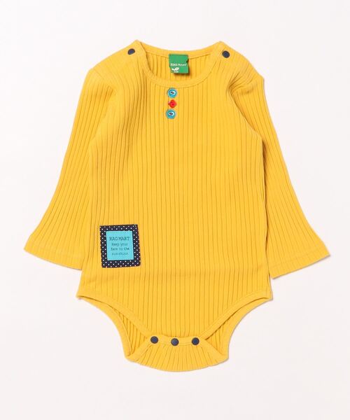 RAGMART(ラグマート)の「テレコボディスーツ(Tシャツ/カットソー・キッズ・イエロー/ピンク/アイボリー/ブルー・80cm/90cm/70cm)」の4枚目の写真