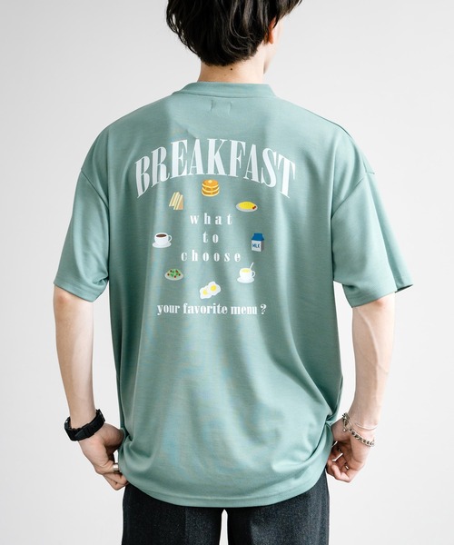 Rocky Monroe(ロッキーモンロー)の「マルチアイコンバックプリントオーバーサイズ半袖Tシャツ(Tシャツ/カットソー・メンズ・チャコール/ホワイト/ホワイト系/チャコールグレー/グレイッシュベージュ/ミント・M/L)」の6枚目の写真