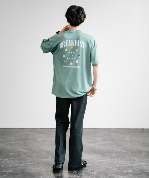 Rocky Monroe(ロッキーモンロー)の「マルチアイコンバックプリントオーバーサイズ半袖Tシャツ(Tシャツ/カットソー・メンズ・チャコール/ホワイト/ホワイト系/チャコールグレー/グレイッシュベージュ/ミント・M/L)」の21枚目の写真
