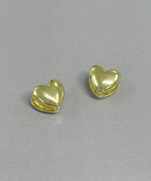 poiregnee（ポワニェ）の「［select］ぷっくりハートピアス（ピアス（両耳用）・レディース・ゴールド/シルバー・FREE）」の4枚目の写真