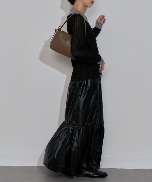 MAISON BREEZE reveur(メゾンブリーズレヴール)の「【MAISON BREEZE reveur】ribbon one shoulder hand bag リボンワンショルダーPUレザーハンドバッグ ショルダー付き(ハンドバッグ・レディース・ブラウン/ブラック/グレー/シルバー・FREE)」の20枚目の写真