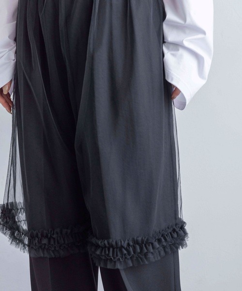 yuw(ユウ)の「チュールハーフパンツ 138864(その他パンツ・レディース・ホワイト/ブラック・FREE)」の19枚目の写真