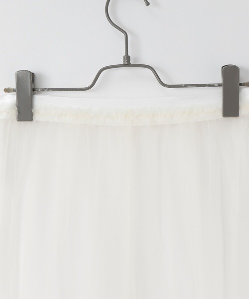 yuw(ユウ)の「チュールハーフパンツ 138864(その他パンツ・レディース・ホワイト/ブラック・FREE)」の13枚目の写真