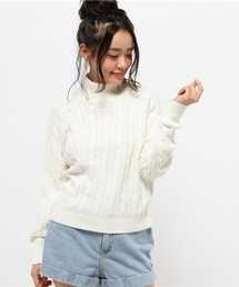 Heather | ハイネックケーブルニット　568877(ニット/セーター)