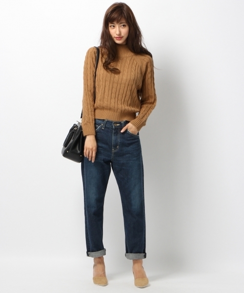 Heather（ヘザー）の「ハイネックケーブルニット　568877（ニット/セーター・レディース・キャメル/ネイビー/アイボリー・FREE）」の12枚目の写真