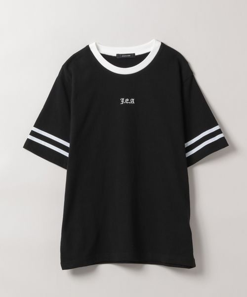 JEANASIS（ジーナシス）の「ブラックレターロゴリンガーTEE/142553（Tシャツ/カットソー・レディース・ブラック系その他/レッド系その他・FREE）」の2枚目の写真