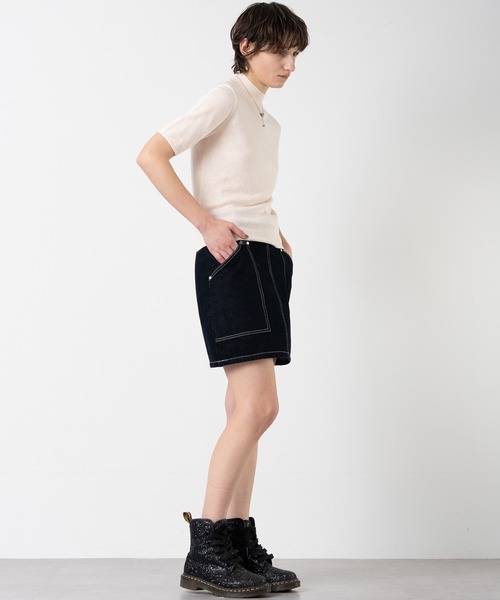 ELOOPS（イーループス）の「【ELOOPS】ポケットディテール デニム ミニスカート（デニムスカート・レディース・ブラック・L/M/S）」の10枚目の写真