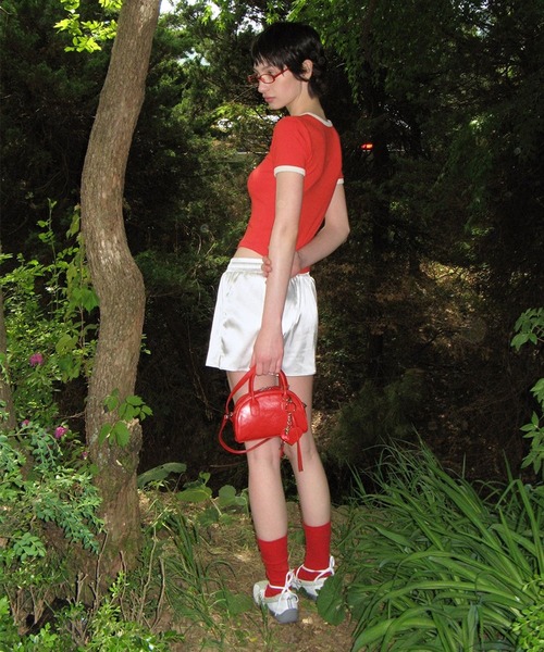 CRANK（クランク）の「CRANK／RINGER T（Tシャツ/カットソー・レディース・レッド/チャコール・FREE）」の3枚目の写真