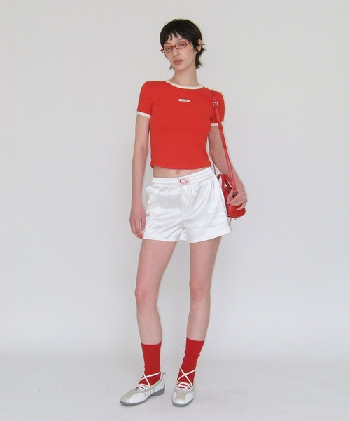 CRANK（クランク）の「CRANK／RINGER T（Tシャツ/カットソー・レディース・レッド/チャコール・FREE）」の4枚目の写真