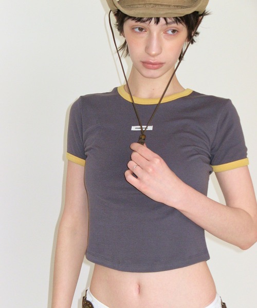 CRANK（クランク）の「CRANK／RINGER T（Tシャツ/カットソー・レディース・レッド/チャコール・FREE）」の13枚目の写真