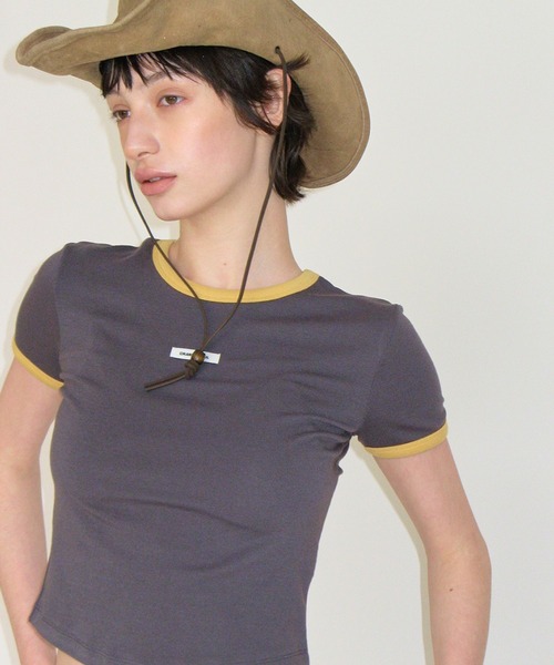 CRANK（クランク）の「CRANK／RINGER T（Tシャツ/カットソー・レディース・レッド/チャコール・FREE）」の14枚目の写真