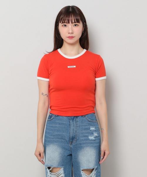 CRANK（クランク）の「CRANK／RINGER T（Tシャツ/カットソー・レディース・レッド/チャコール・FREE）」の22枚目の写真