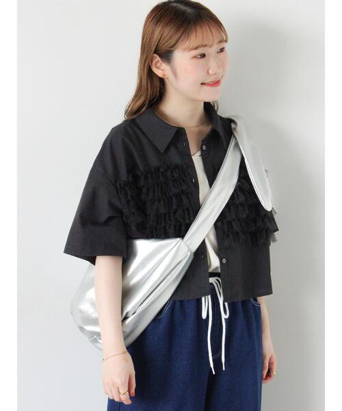 ehka sopo（エヘカソポ）の「チュール付ショートシャツ（シャツ