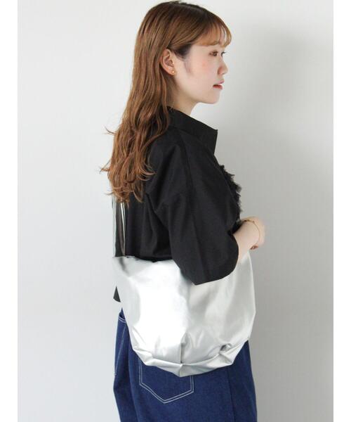 ehka sopo（エヘカソポ）の「チュール付ショートシャツ（シャツ/ブラウス・レディース・ネイビー/オフホワイト/サックスブルー/ブラック・F）」の16枚目の写真