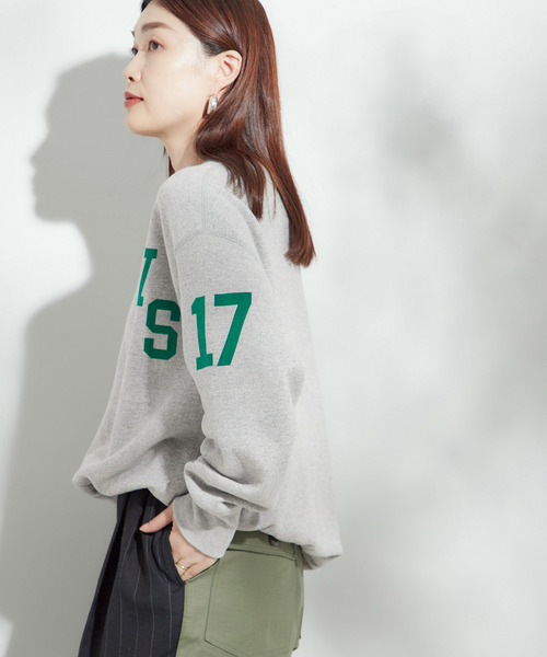 INSCRIRE（アンスクリア）の「《別注》【INSCRIRE /アンスクリア】Asymmetry Sweat Shirt：Tシャツ（スウェット・レディース・チャコールグレー/ブラック/パープル・MEDIUM）」の3枚目の写真