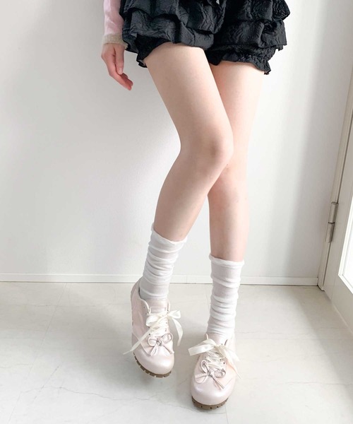 Teem Store（チームストア）の「サテンリボン ソフト スニーカー（スニーカー・レディース・グリーン/ピンク/ホワイト・40/38/36）」の12枚目の写真