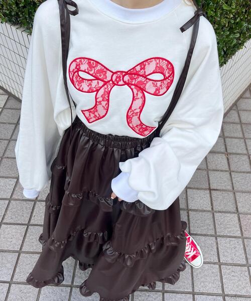 WC（ダブル シー）の「PUティアードロングスカート（スカート・レディース・ブラック/ブラウン・FREE）」の11枚目の写真