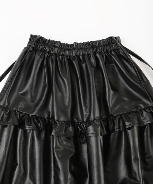WC（ダブル シー）の「PUティアードロングスカート（スカート・レディース・ブラック/ブラウン・FREE）」の22枚目の写真