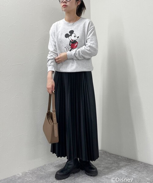 fredy emue（フレディエミュ）の「【GOOD ROCK SPEED/グッドロックスピード】MICKEY 裏毛スウェット（Tシャツ/カットソー・レディース・ライトグレー/イエロー/ネイビー・FREE）」の13枚目の写真