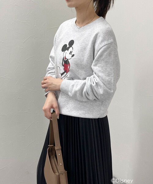 fredy emue（フレディエミュ）の「【GOOD ROCK SPEED/グッドロックスピード】MICKEY 裏毛スウェット（Tシャツ/カットソー・レディース・ライトグレー/イエロー/ネイビー・FREE）」の7枚目の写真