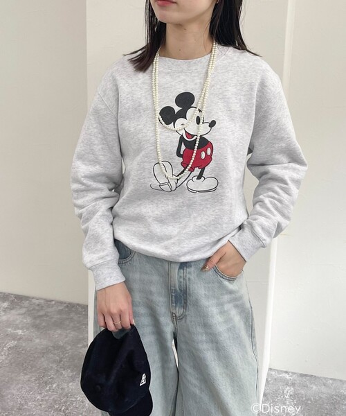 fredy emue（フレディエミュ）の「【GOOD ROCK SPEED/グッドロックスピード】MICKEY 裏毛スウェット（Tシャツ/カットソー・レディース・ライトグレー/イエロー/ネイビー・FREE）」の18枚目の写真