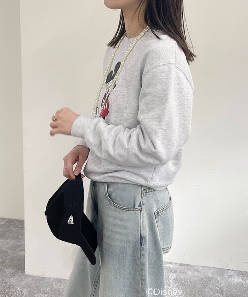 fredy emue（フレディエミュ）の「【GOOD ROCK SPEED/グッドロックスピード】MICKEY 裏毛スウェット（Tシャツ/カットソー・レディース・ライトグレー/イエロー/ネイビー・FREE）」の19枚目の写真