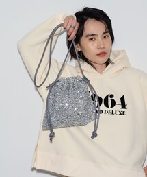 スパンコール巾着ショルダーバック