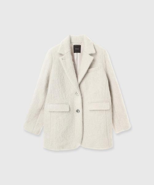 anuans（アニュアンス）の「モヘアシャギーテーラードジャケット（テーラードジャケット・レディース・ベージュ/ライトグレー・FREE）」の11枚目の写真