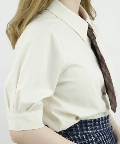 F i.n.t（フィント）の「チェックネクタイ付きシャツ/fint（シャツ/ブラウス・レディース・グレー/アイボリー・FREE）」の7枚目の写真