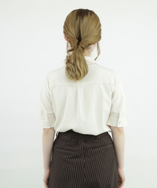 F i.n.t（フィント）の「チェックネクタイ付きシャツ/fint（シャツ/ブラウス・レディース・グレー/アイボリー・FREE）」の9枚目の写真