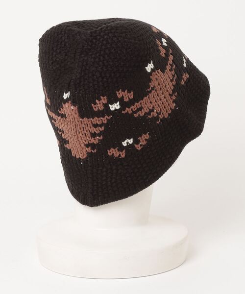 MAHAGRID(マハグリッド)の「『mahagrid/マハグリッド』 EAGLE KNIT BUCKET HAT/イーグルニットバケットハット(ハット・レディース・ブラック/グレー・FREE)」の3枚目の写真