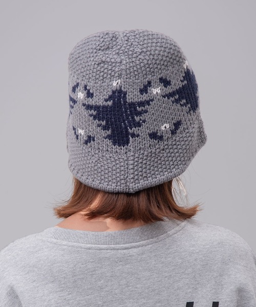 MAHAGRID(マハグリッド)の「『mahagrid/マハグリッド』 EAGLE KNIT BUCKET HAT/イーグルニットバケットハット(ハット・レディース・ブラック/グレー・FREE)」の9枚目の写真
