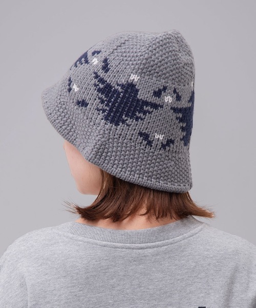MAHAGRID(マハグリッド)の「『mahagrid/マハグリッド』 EAGLE KNIT BUCKET HAT/イーグルニットバケットハット(ハット・レディース・ブラック/グレー・FREE)」の10枚目の写真
