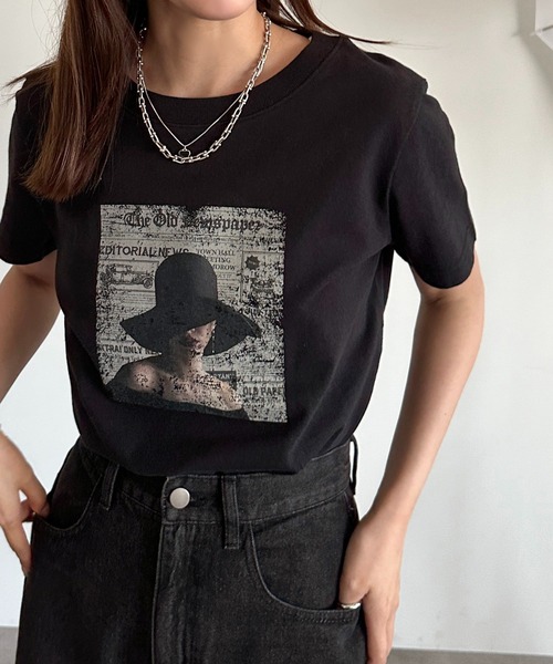 apres jour mignon(アプレジュールミニョン)の「アソートプリントTシャツ【ZOZOTOWN限定アイテム】(Tシャツ/カットソー・レディース・ホワイト系その他/ピンク/ブラック系その他2/ブラック/ブラック系その他/オフホワイト・フリー/X-LARGE)」の1枚目の写真