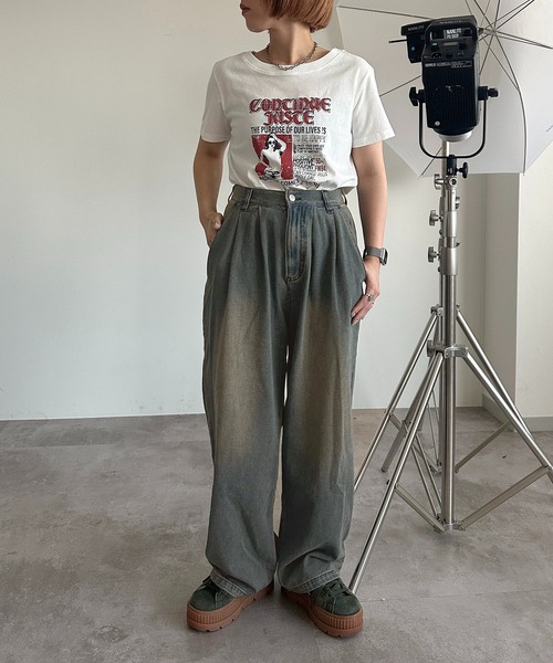 apres jour mignon(アプレジュールミニョン)の「アソートプリントTシャツ【ZOZOTOWN限定アイテム】(Tシャツ/カットソー・レディース・ホワイト系その他/ピンク/ブラック系その他2/ブラック/ブラック系その他/オフホワイト・フリー/X-LARGE)」の10枚目の写真