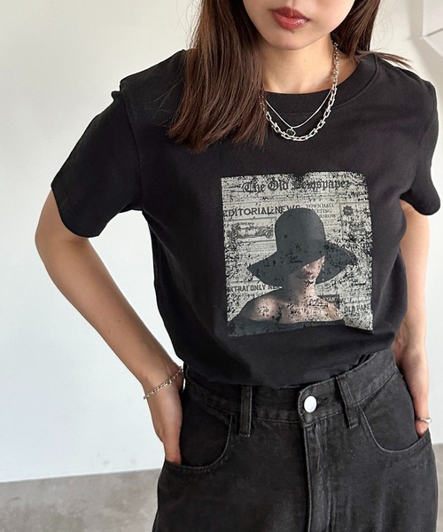 apres jour mignon(アプレジュールミニョン)の「アソートプリントTシャツ【ZOZOTOWN限定アイテム】(Tシャツ/カットソー・レディース・ホワイト系その他/ピンク/ブラック系その他2/ブラック/ブラック系その他/オフホワイト・フリー/X-LARGE)」の18枚目の写真