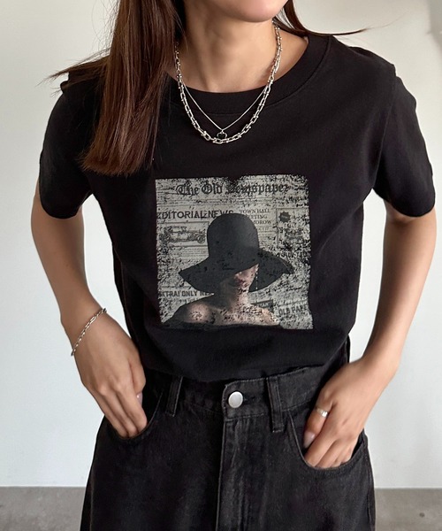apres jour mignon(アプレジュールミニョン)の「アソートプリントTシャツ【ZOZOTOWN限定アイテム】(Tシャツ/カットソー・レディース・ホワイト系その他/ピンク/ブラック系その他2/ブラック/ブラック系その他/オフホワイト・フリー/X-LARGE)」の20枚目の写真