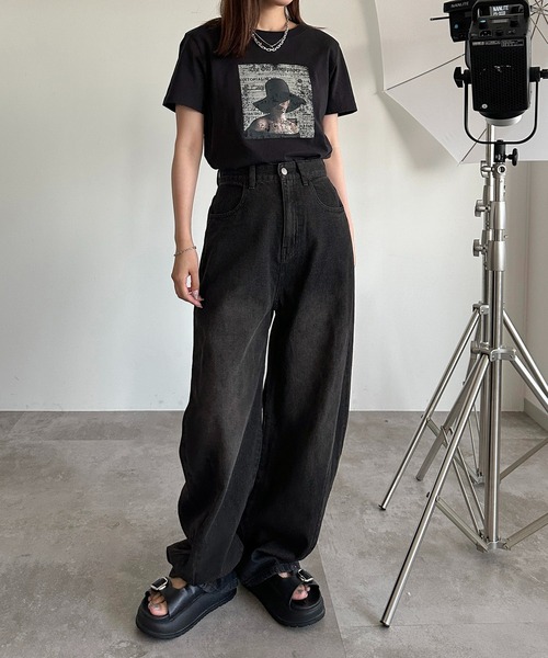apres jour mignon(アプレジュールミニョン)の「アソートプリントTシャツ【ZOZOTOWN限定アイテム】(Tシャツ/カットソー・レディース・ホワイト系その他/ピンク/ブラック系その他2/ブラック/ブラック系その他/オフホワイト・フリー/X-LARGE)」の22枚目の写真