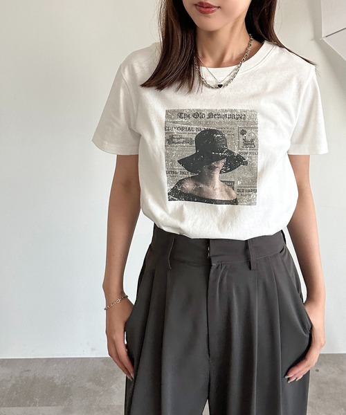 apres jour mignon(アプレジュールミニョン)の「アソートプリントTシャツ【ZOZOTOWN限定アイテム】(Tシャツ/カットソー・レディース・ホワイト系その他/ピンク/ブラック系その他2/ブラック/ブラック系その他/オフホワイト・フリー/X-LARGE)」の12枚目の写真