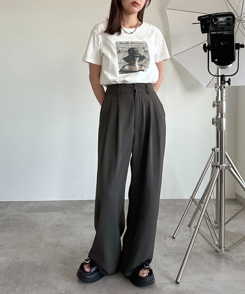 apres jour mignon(アプレジュールミニョン)の「アソートプリントTシャツ【ZOZOTOWN限定アイテム】(Tシャツ/カットソー・レディース・ホワイト系その他/ピンク/ブラック系その他2/ブラック/ブラック系その他/オフホワイト・フリー/X-LARGE)」の15枚目の写真