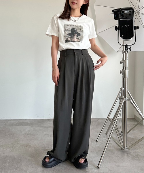 apres jour mignon(アプレジュールミニョン)の「アソートプリントTシャツ【ZOZOTOWN限定アイテム】(Tシャツ/カットソー・レディース・ホワイト系その他/ピンク/ブラック系その他2/ブラック/ブラック系その他/オフホワイト・フリー/X-LARGE)」の16枚目の写真