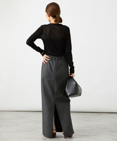 VERMEIL par iena(ヴェルメイユパーイエナ)の「fine cotton チュールクループルオーバー(Tシャツ/カットソー・レディース・ブラック/ブラウン・FREE)」の9枚目の写真
