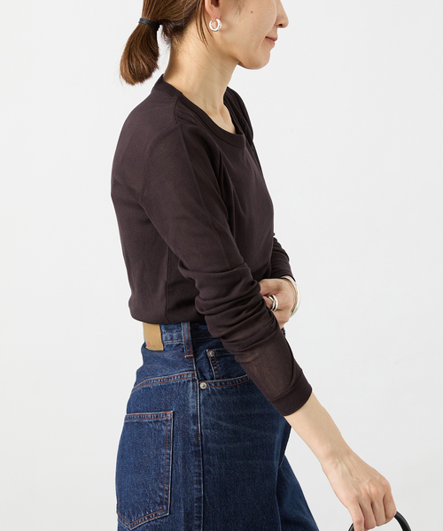 VERMEIL par iena(ヴェルメイユパーイエナ)の「fine cotton チュールクループルオーバー(Tシャツ/カットソー・レディース・ブラック/ブラウン・FREE)」の11枚目の写真