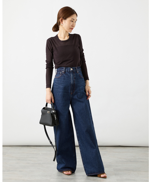 VERMEIL par iena(ヴェルメイユパーイエナ)の「fine cotton チュールクループルオーバー(Tシャツ/カットソー・レディース・ブラック/ブラウン・FREE)」の13枚目の写真