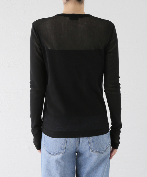 VERMEIL par iena(ヴェルメイユパーイエナ)の「fine cotton チュールクループルオーバー(Tシャツ/カットソー・レディース・ブラック/ブラウン・FREE)」の18枚目の写真