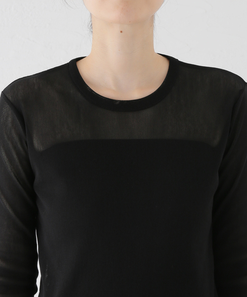 VERMEIL par iena(ヴェルメイユパーイエナ)の「fine cotton チュールクループルオーバー(Tシャツ/カットソー・レディース・ブラック/ブラウン・FREE)」の19枚目の写真