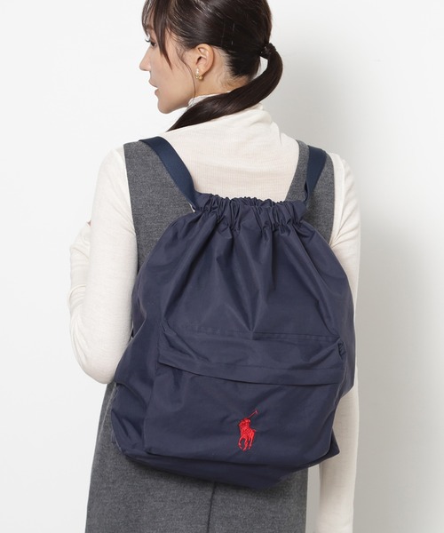 2WAY レインバック リュック型 'ワンポイント ポロポニー